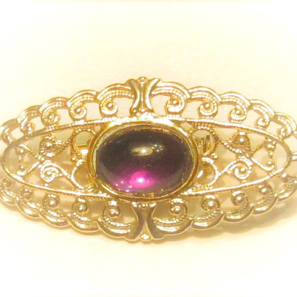 Luxecollectible Jewelry - *Vintage Faux Amethyst Brooch * Bundle only*
